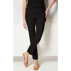 NWT J. Jill Black Lightweight Straight Leg Stretch Trouser 6